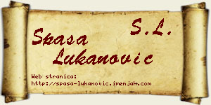 Spasa Lukanović vizit kartica